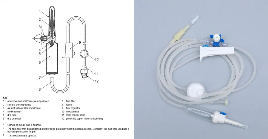 Medical Disposable Burette Infusion Set 20/60 Drops