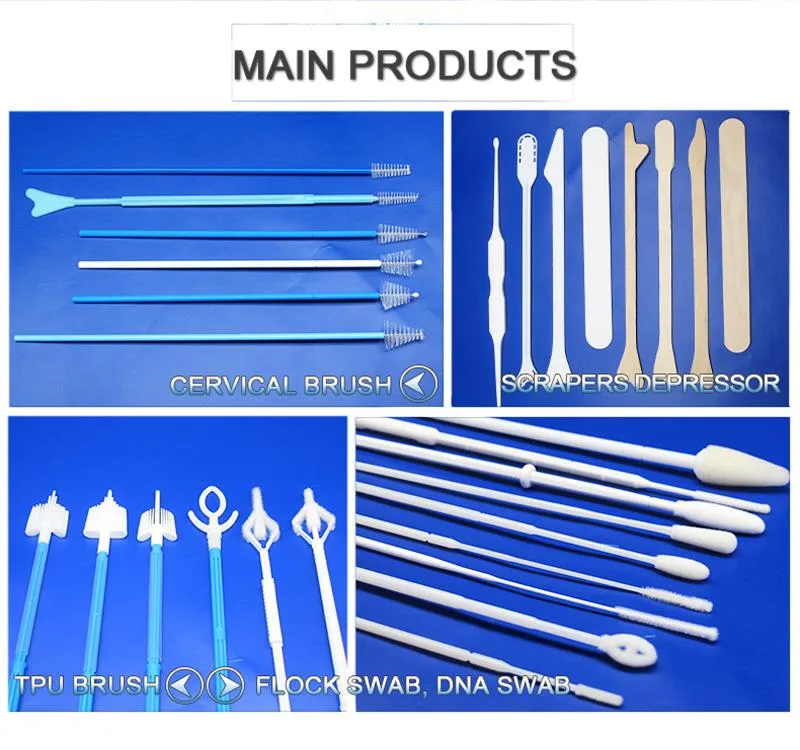 Hpv Test Flocked Applicator Medical Cell Collection Examination Gynecology Cervical Nylon Flocked Vaginal Swab Matching for Ivd Self-Test Kits CE ISO FDA