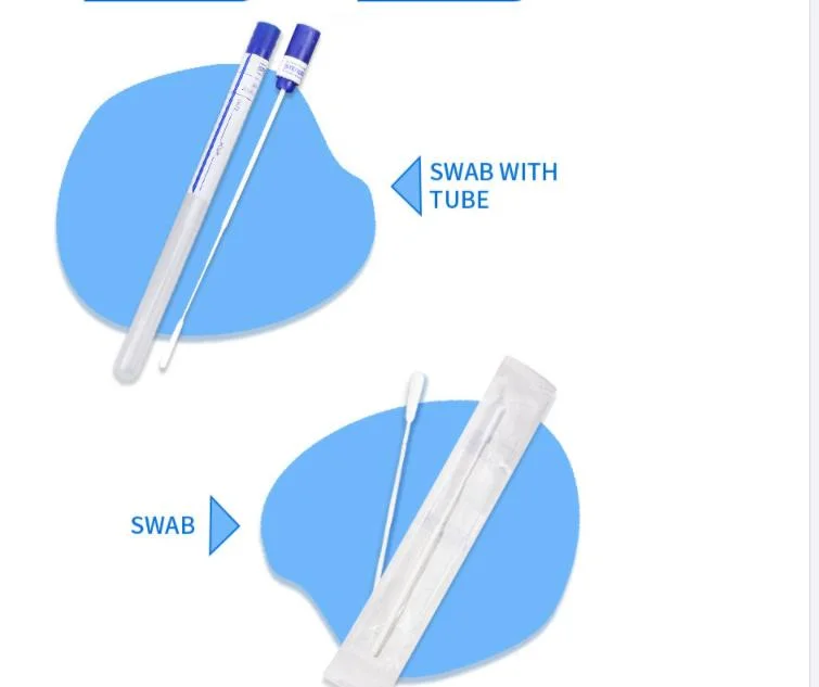 Disposable Sterile Tape Plastic Tube Sleeve Nasopharyngeal Swab Vtm Swab