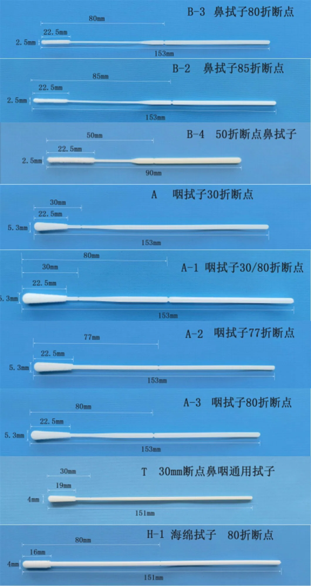 Medical Disposable Specimen Collection Sterile Nylon Vtm Flocked Flocking Nasopharyngeal Throat Oral Nasal Np Swab