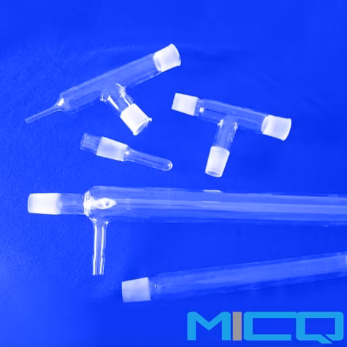 Verrerie à quartz de différentes dimensions personnalisées de laboratoire