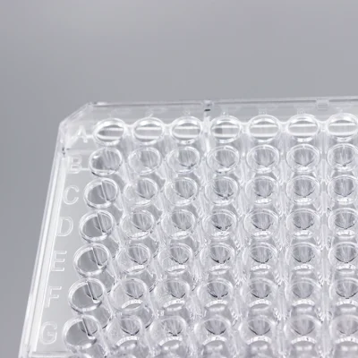 Plaques PCR transparentes 96 puits de laboratoire, microplaques PCR de 0,2 ml avec moitié