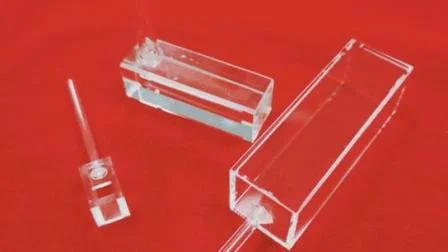 Cellule de cuvette de quartz à flux personnalisé transparent