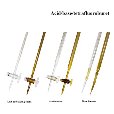 Verrerie de laboratoire haute burette en verre Boro3.3 25 ml 50 ml 100 ml 250 ml