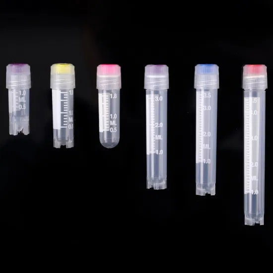 Flacons cryogéniques de 5 ml, filetage interne avec joint d'étanchéité en silicone, matériel de laboratoire approuvé par la FDA américaine